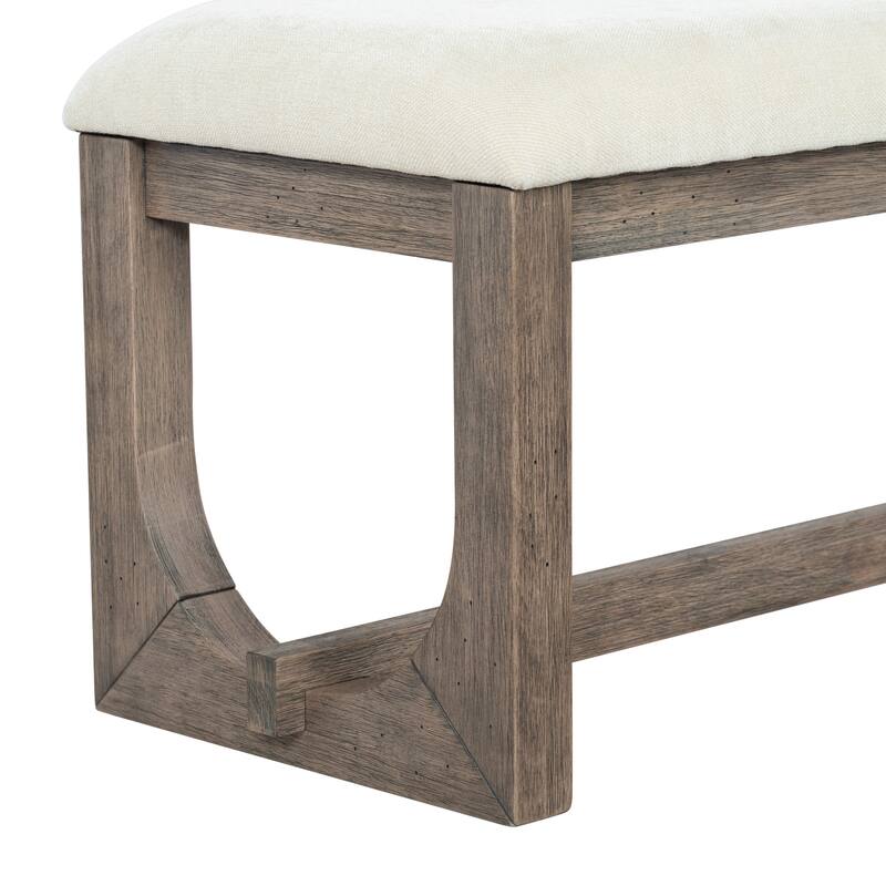 SAFAVIEH Couture Doriella Wood Bench - 51"W x 16"D x 18"H