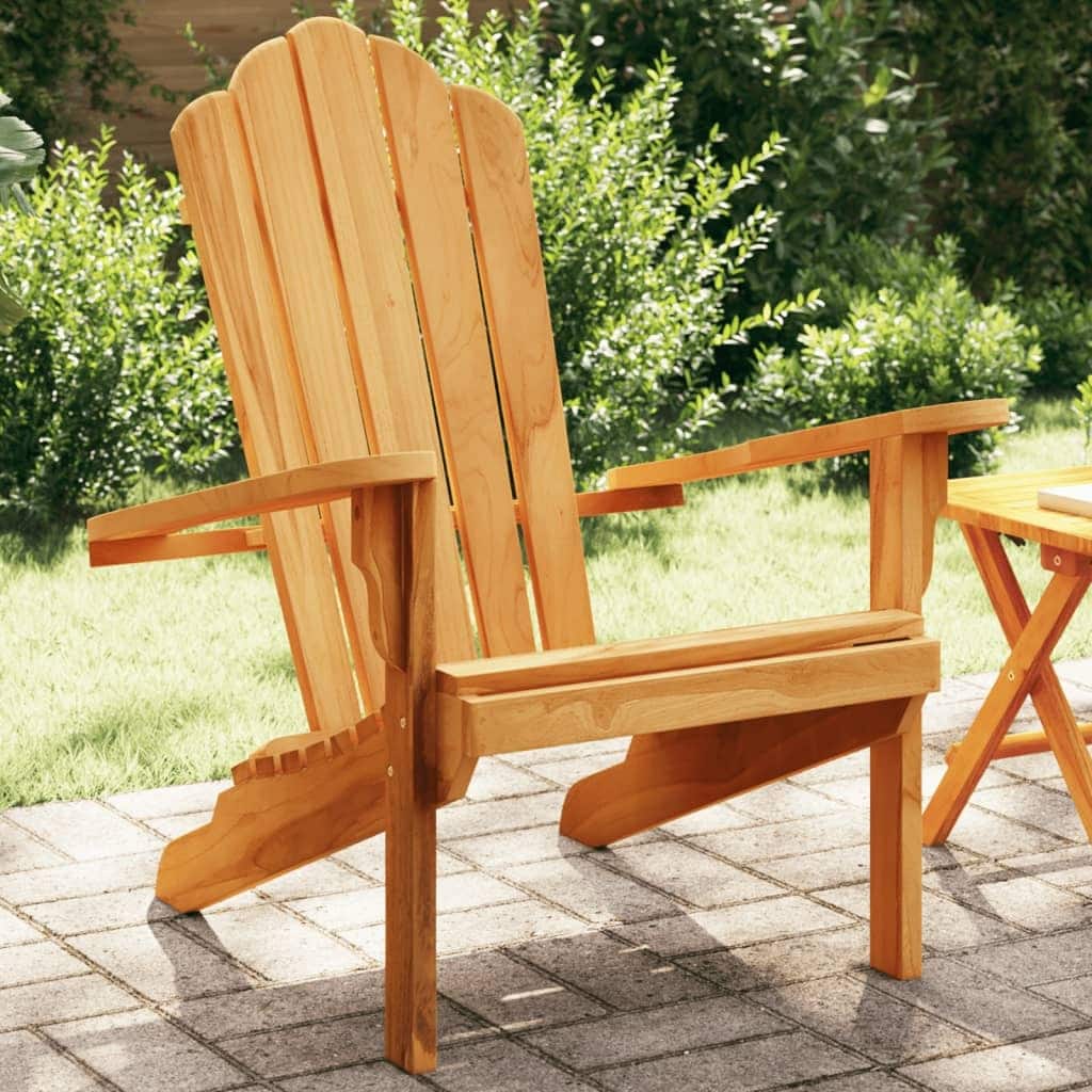 vidaXL Garden Adirondack Chair Teak Solid teak wood Medium Durable - 30.3 x 30.7 x 37.4 in