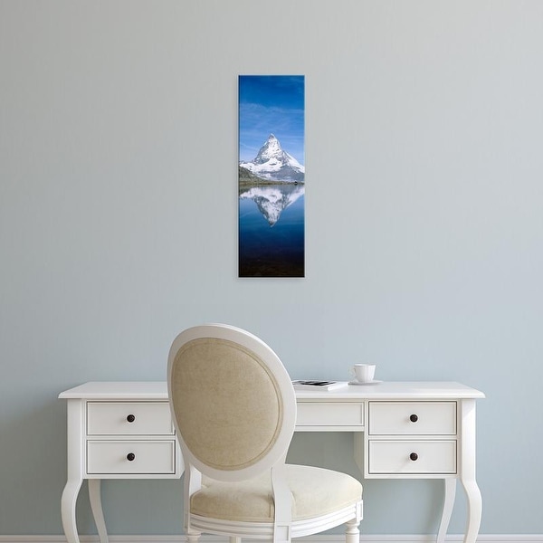 Easy Art Prints Panoramic Images's 'Lake, Mountains, Matterhorn, Zermatt, Switzerland' Premium Canvas Art