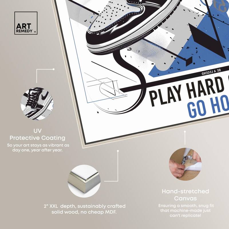 Play Hard Go Home Canvas by Art Remedy