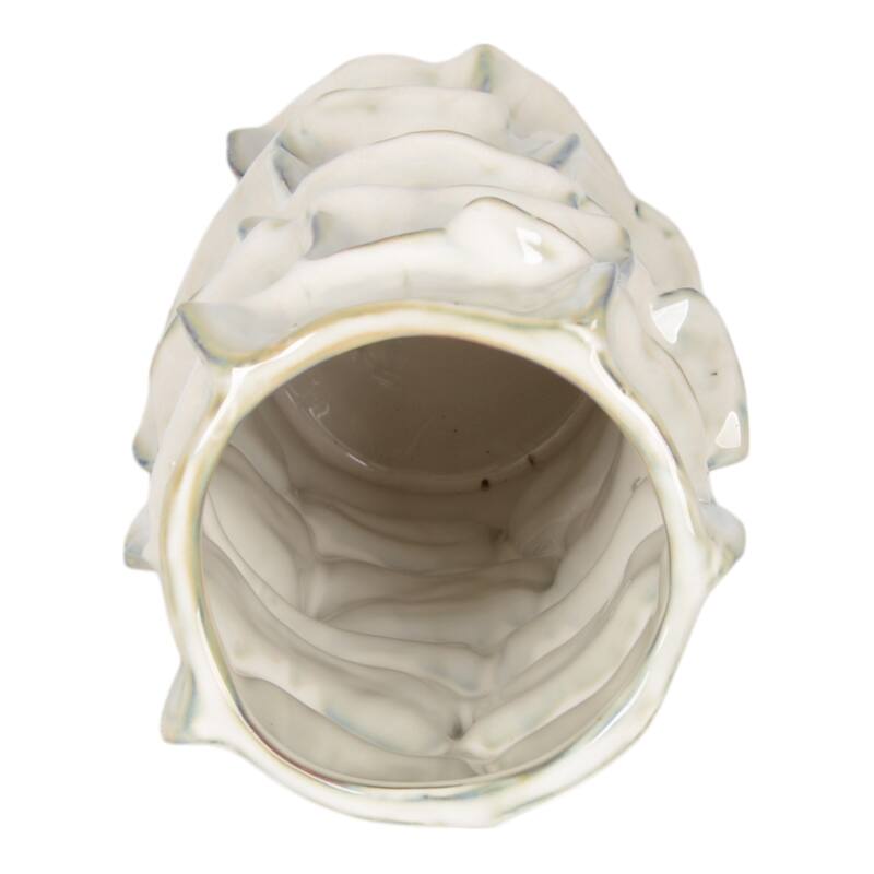 Ceramic Decorative Vase Accent Piece Glazed Finish Capri Style