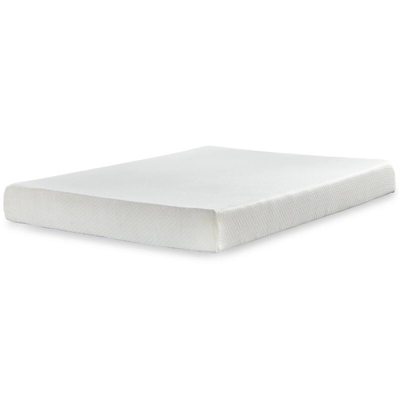 Signature Design by Ashley Chime 8 Inch Memory Foam Black/White 2-Piece Mattress Package