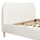 preview thumbnail 21 of 19, Roman Boucle Faux Sherpa Curved Headboard Upholstered Platform Bed