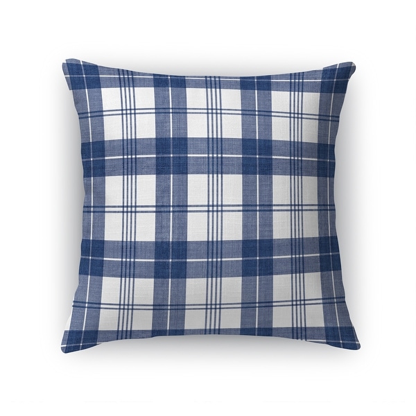 Navy plaid pillow online