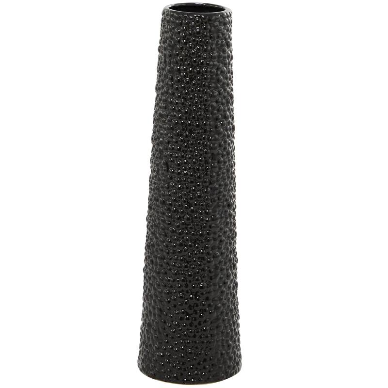 Minimalist Ceramic Modern Tall Vase with Bubble Texture - Silver, Black, Gold, White