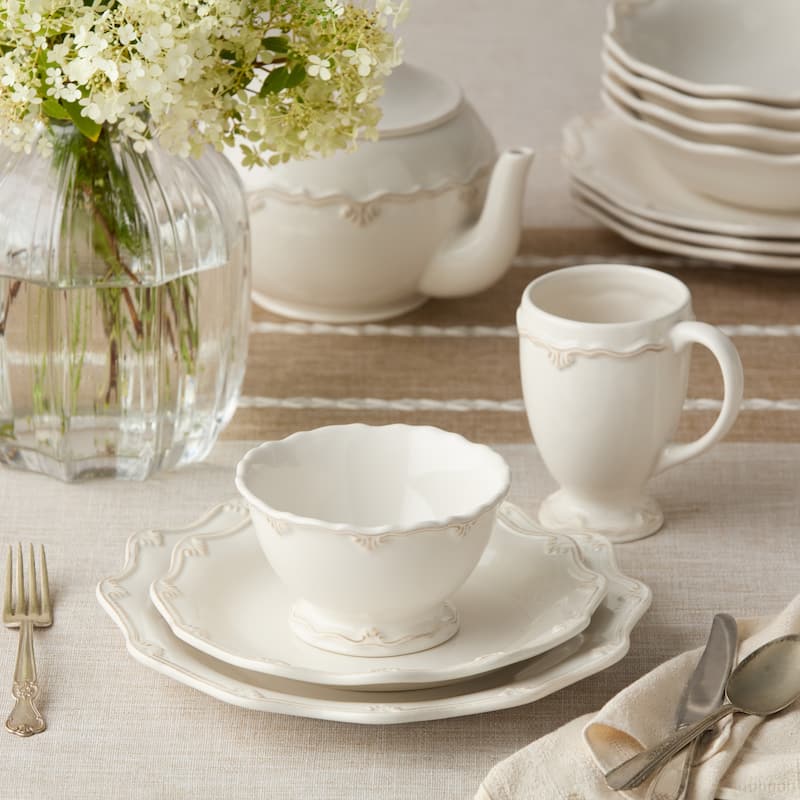 Certified International Heritage Scroll 16 Piece Dinnerware Set,Service for 4