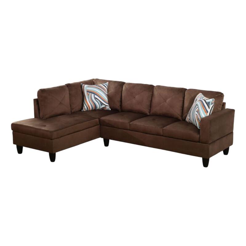 KISRAIS 97" Wide 2-Piece Upholstered Sectional Sofa Set for Small Space