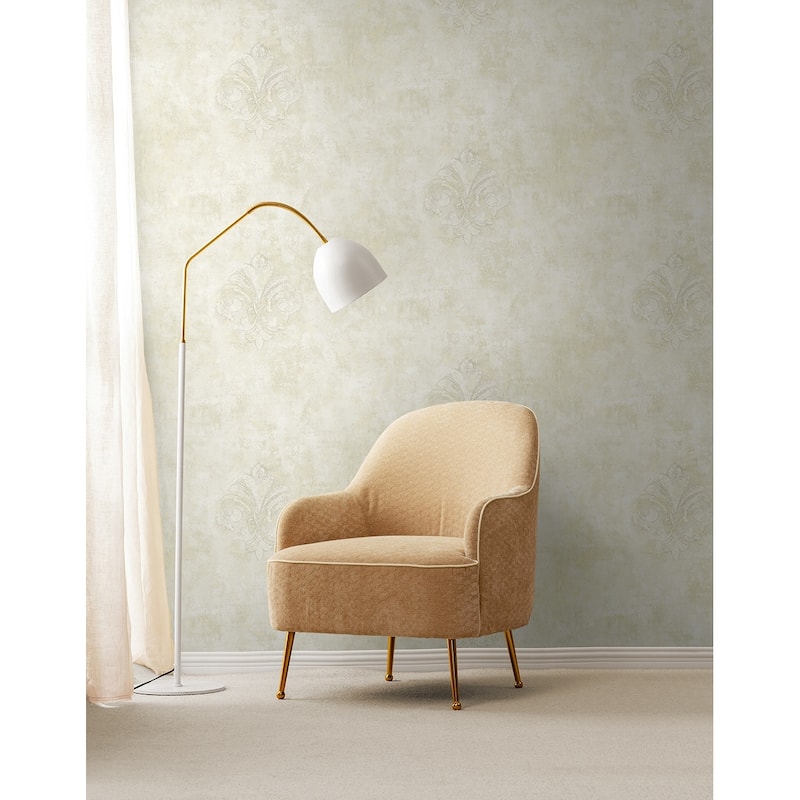 Seabrook Designs Galilea Damask Faux Unpasted Wallpaper