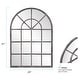 preview thumbnail 6 of 5, Allan Andrews Antique Silver Metal Arched Windowpane Wall Mirror - Antique Silver - 49" H x 29" W" x 1" D