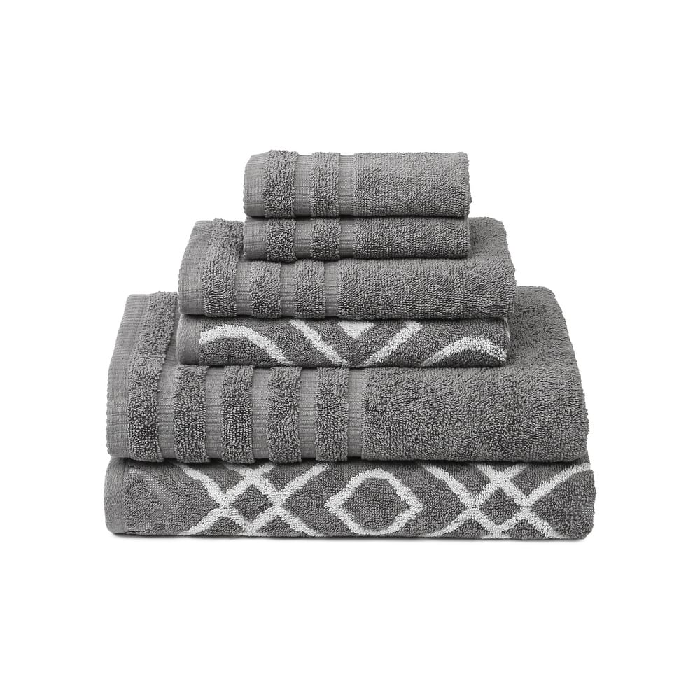 Modern Threads 6-Piece Yarn Dyed Oxford Towel Set