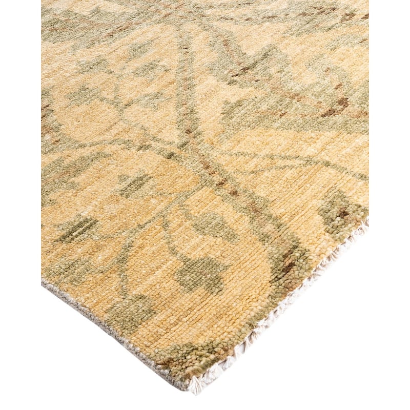 Oushak One-of-a-Kind Handmade Area Rug, Yellow - 8' 2" x 10' 3"
