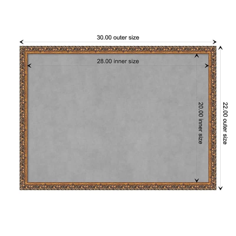 Amanti Art Antique Bronze Framed Magnetic Board - Board Size 28x20
