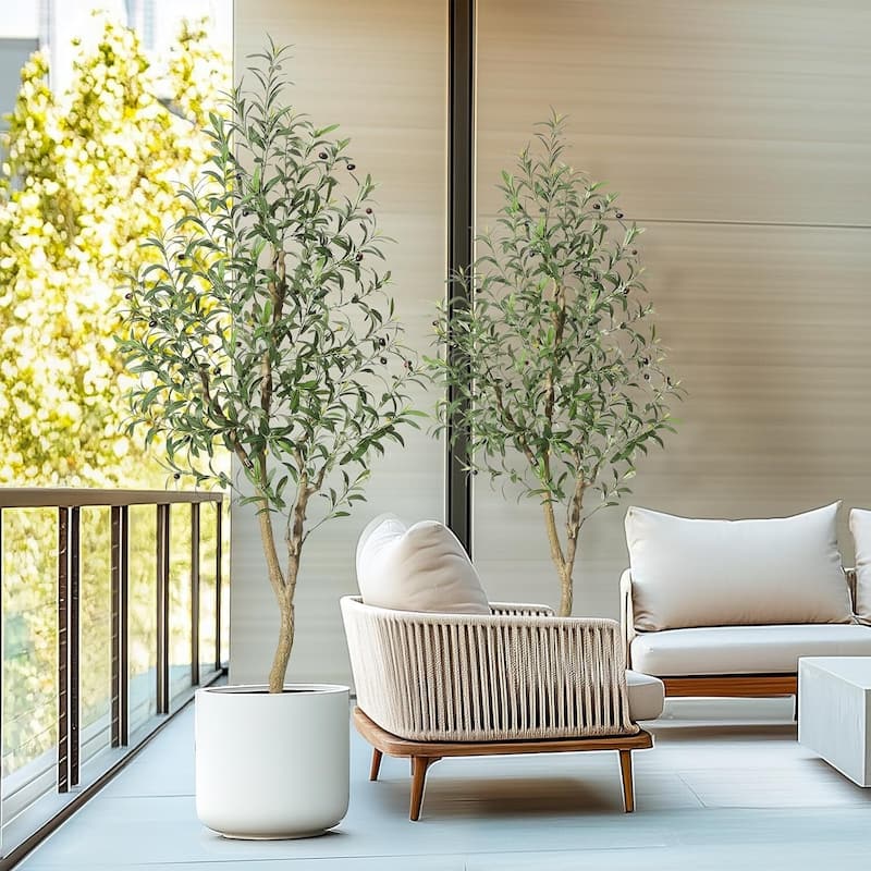 Faux Artificial Olive Tree for Home Office Living Room Decor