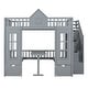 preview thumbnail 33 of 34, Stairway Bunk Bed with Changeable Table, Wood House Bedframe with Window & 2 Drawers, Bunk Bed Turn into Upper Bed and Down Desk