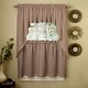 preview thumbnail 19 of 30, Sweet Home Collection Opaque Ripcord Kitchen Window Curtains - Swag, Tier & Valance 24" Tier Pair - Taupe