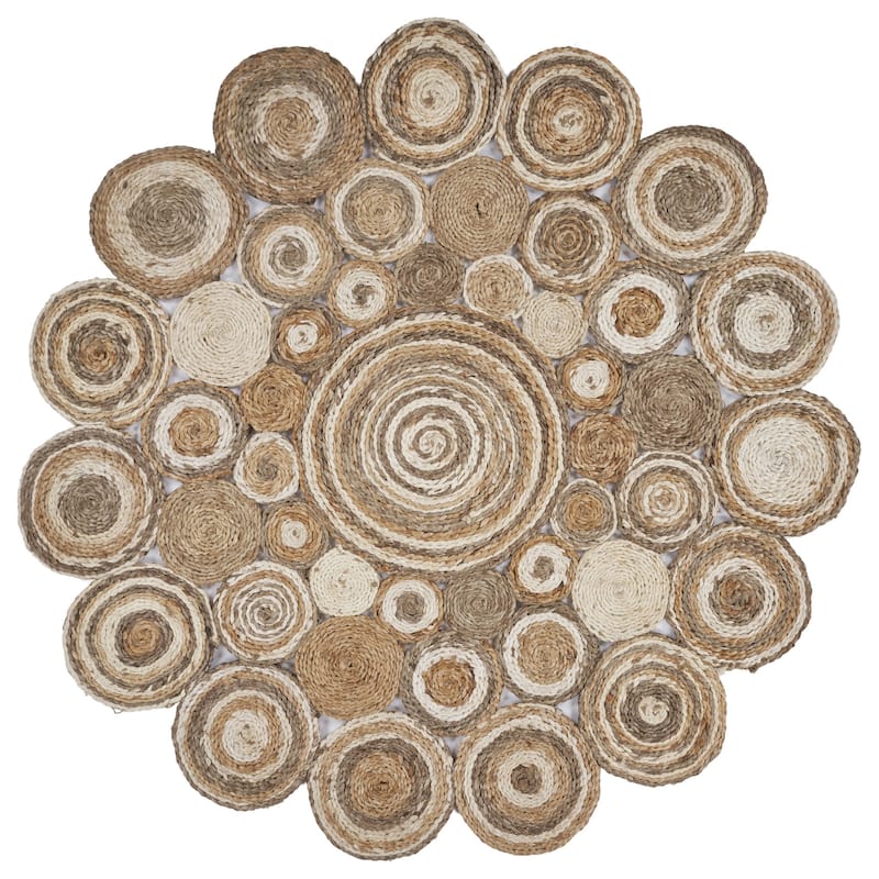 Sevita Braided Organic Jute Circle Area Rug