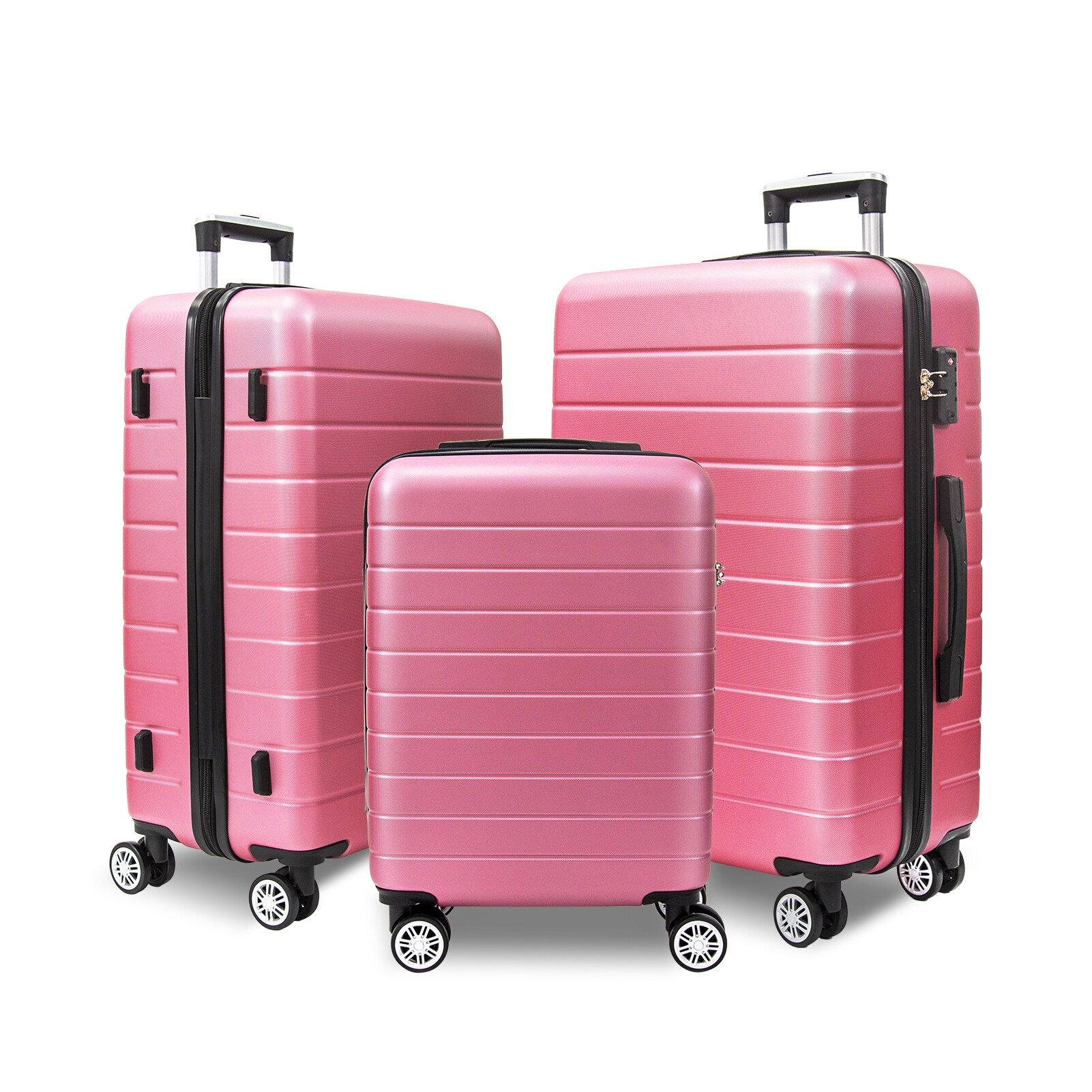 pink hard case suitcase
