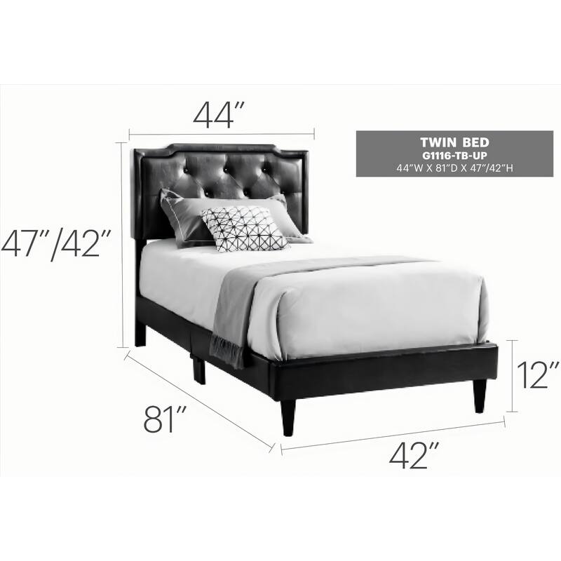 Stylish Cappuccino Finish Twin Bed with Sturdy Frame