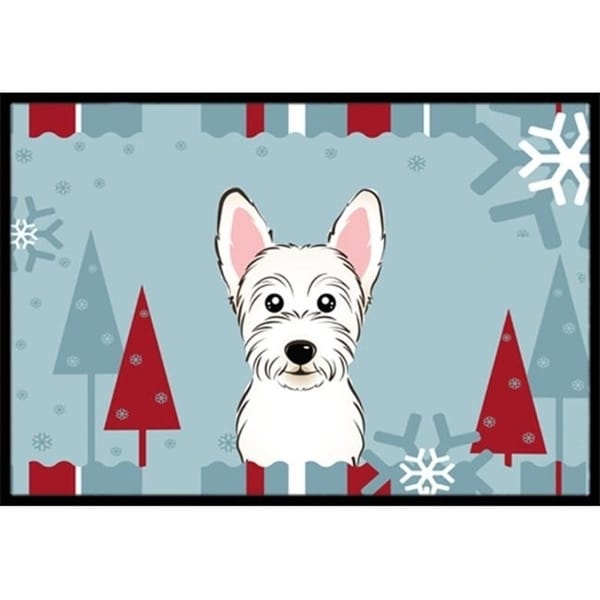 Carolines Treasures BB1722JMAT Winter Holiday Westie Indoor & Outdoor Mat 24 x 36 in.