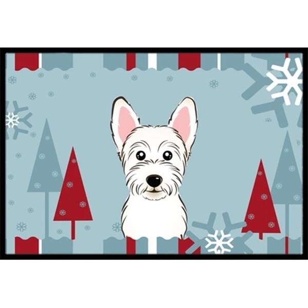 Carolines Treasures BB1722MAT Winter Holiday Westie Indoor & Outdoor Mat 18 x 27 in.