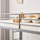 preview thumbnail 18 of 29, Twin Over Twin Bunk Bed with Trundle, Metal Bunk Bed with Two Side Ladder and Guardrails