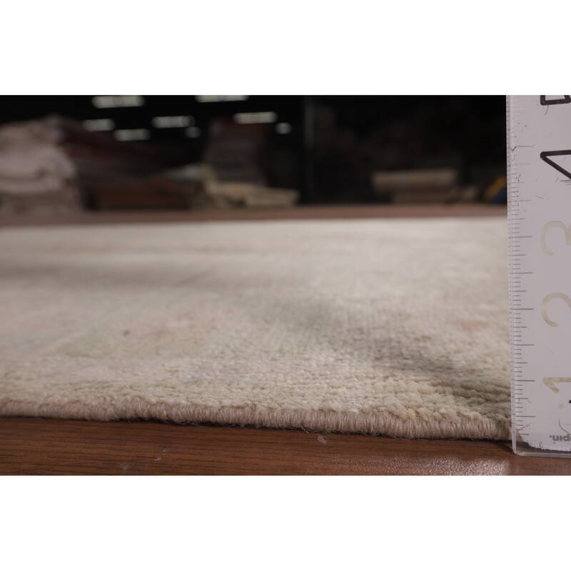 Vegetable Dye Oushak Area Rug Hand-Knotted Oriental Wool Carpet - 5'2"x 6'6"