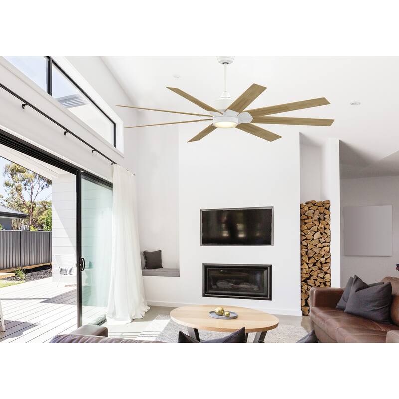 Levon Custom Indoor Ceiling Fan DC Motor - Matte White