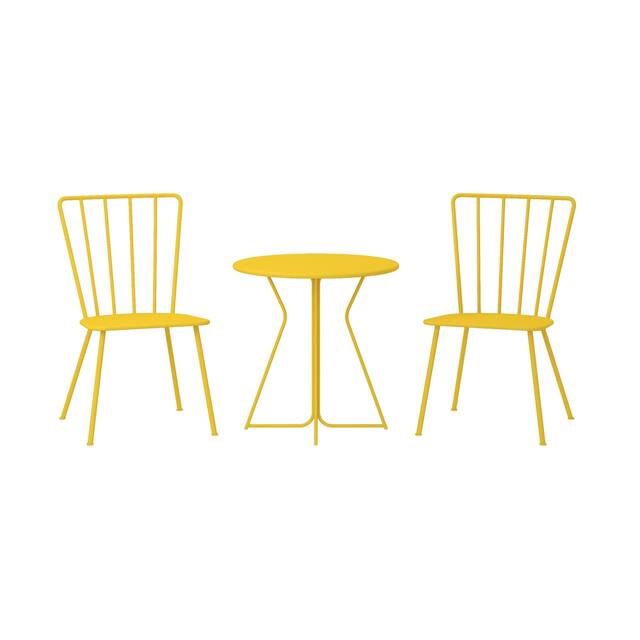 The Novogratz Poolside Collection Heidi 3 Piece Outdoor Bistro Set 3 Piece