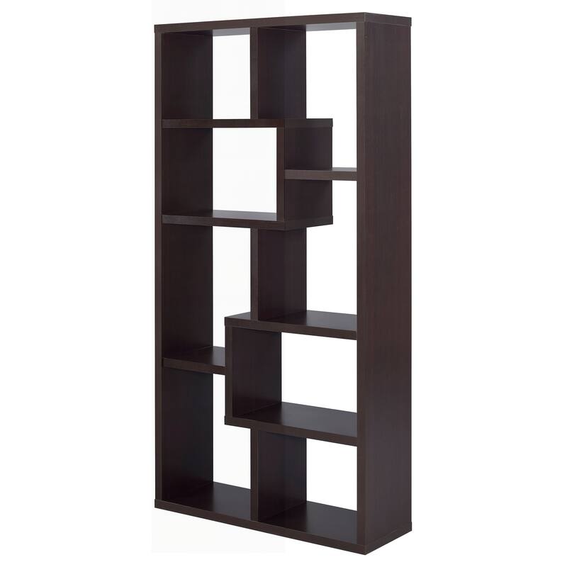 Sturdy Geometric Bookcase with Abundant Shelves for Versatile Storage