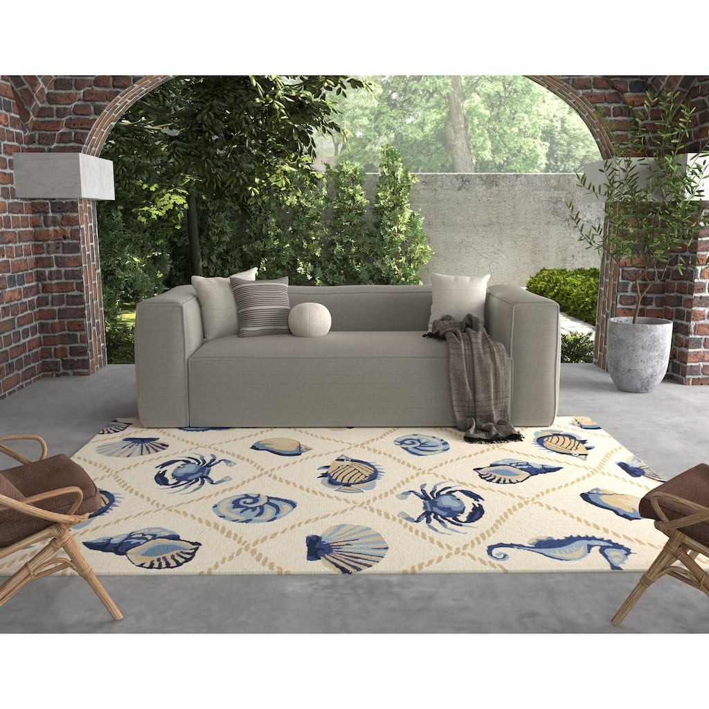 Handmade Nautical Seaside Outdoor Area Rug by Havenside Home