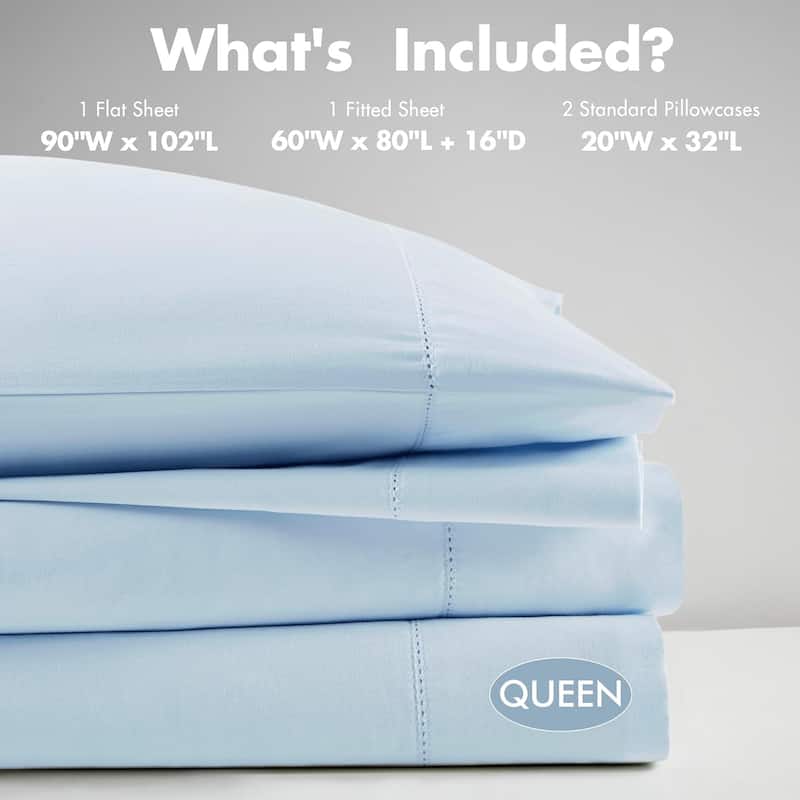 Madison Park 500 Thread Count Egyptian Cotton Deep Pocket Sheet Set