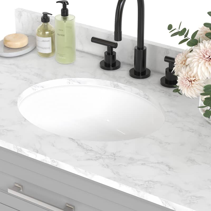 Bathroom Vanity with Marble Top and Sink