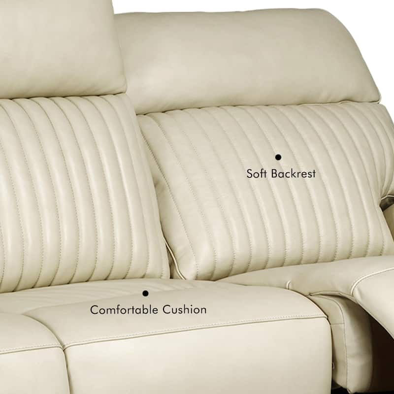 7PCS, 2 Power Recliners, Leather Reclining Sectional with Power Headrest