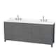 Option Dark Gray / White Quartz Top / Brushed Chrome