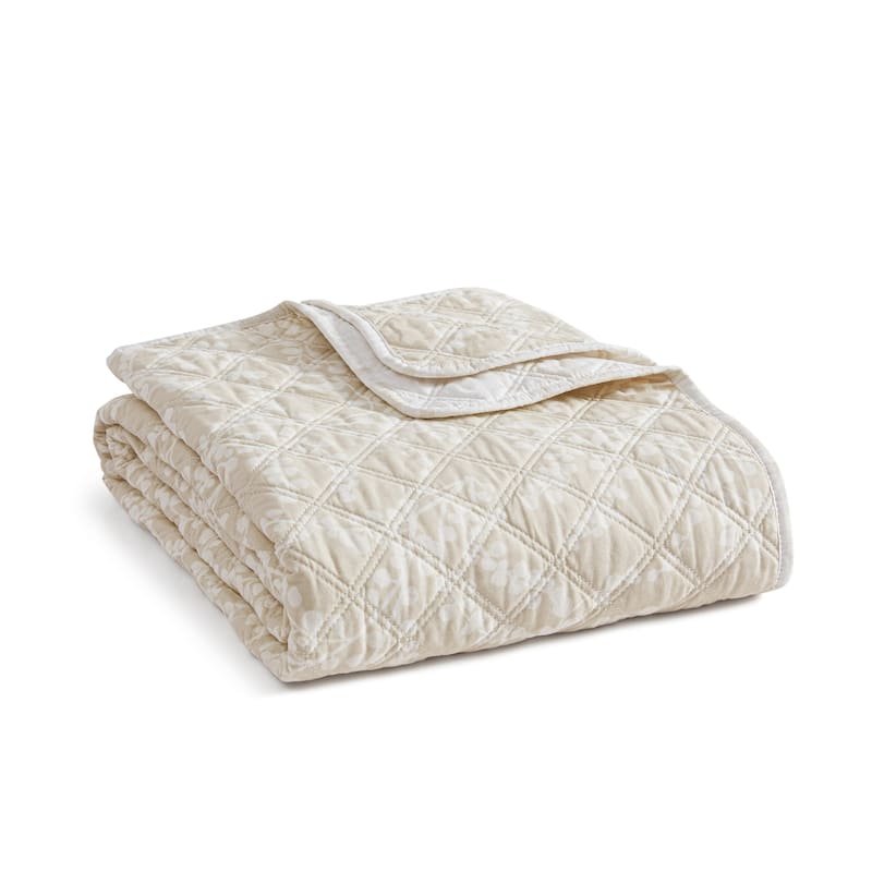 Martha Stewart Cotton Quilted Throw Blanket