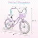 preview thumbnail 3 of 8, Gymax 16'' Kids Bike w/Training Wheels Hand Coaster Brakes Adjustable - Purple