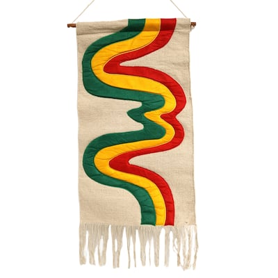 Home&Manor Large Abstract Macrame Wall Hanging