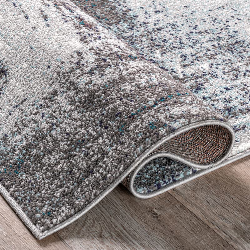 Nuloom Contemporary Abstract Painting Grey Rug