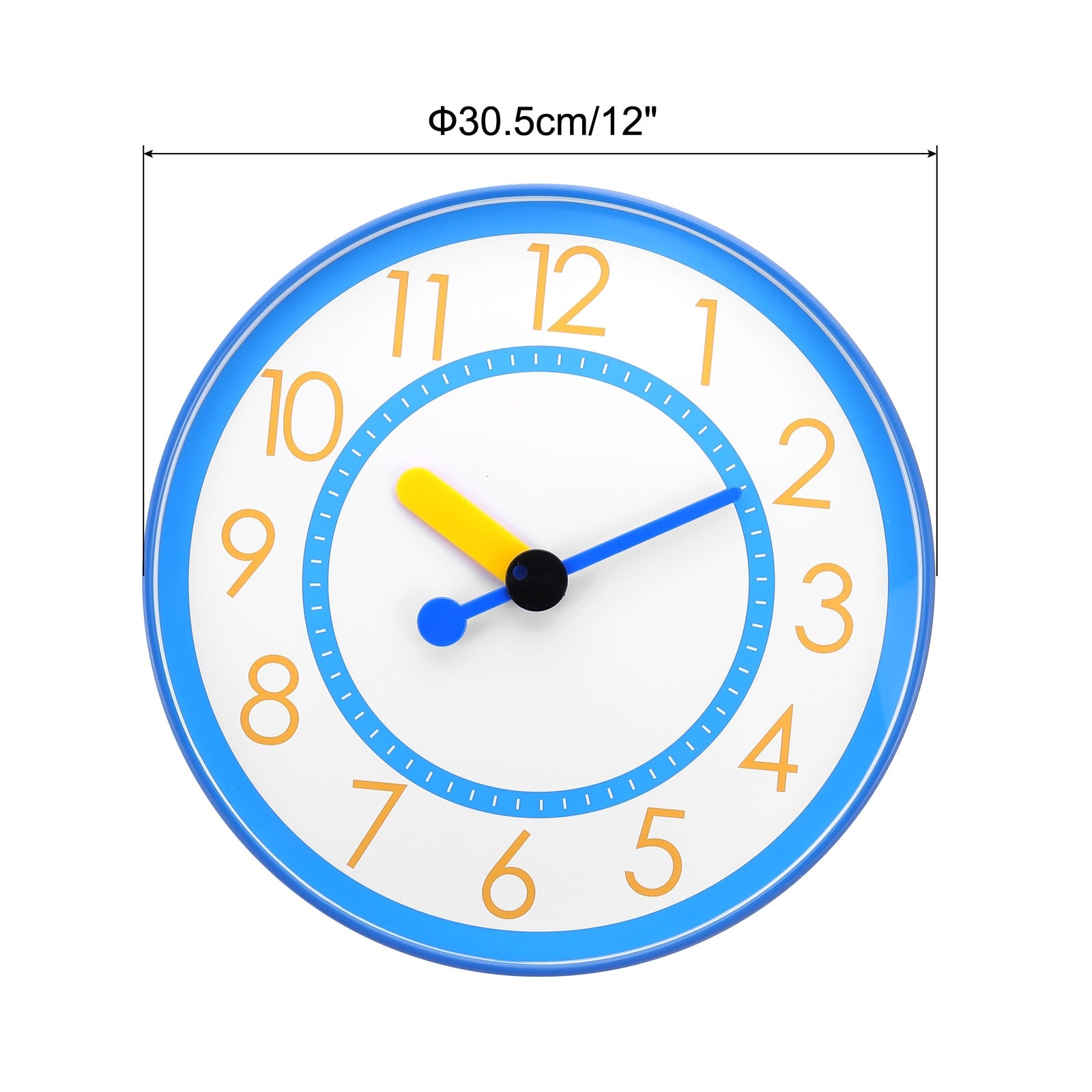 Wall Clocks, Quartz Battery Operated Silent Non-Ticking 3D Numbers Wall Clocks Decorative for Office Bedroom Living Room