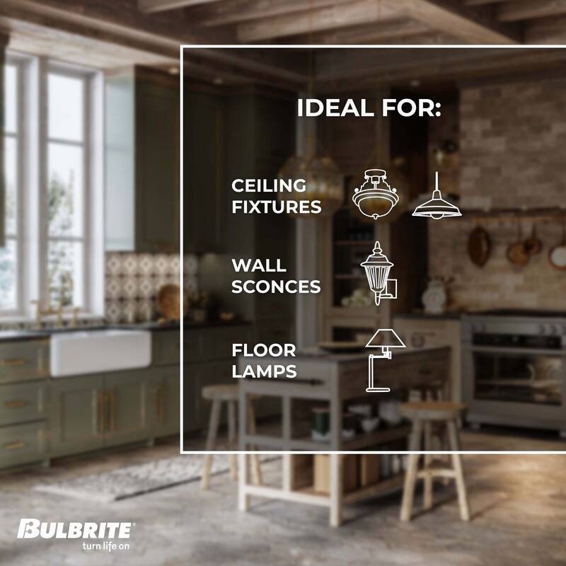 Bulbrite Pack of (4) Dimmable Antique Nostalgic Filament Incandescent Bulb