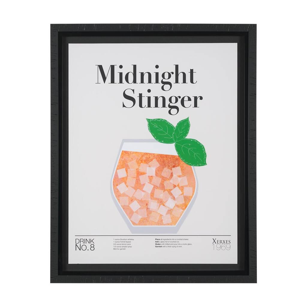 Midnight Stinger by Mercana Studio a Hand Embelished Textured Framed Art Print Matted under Glass
