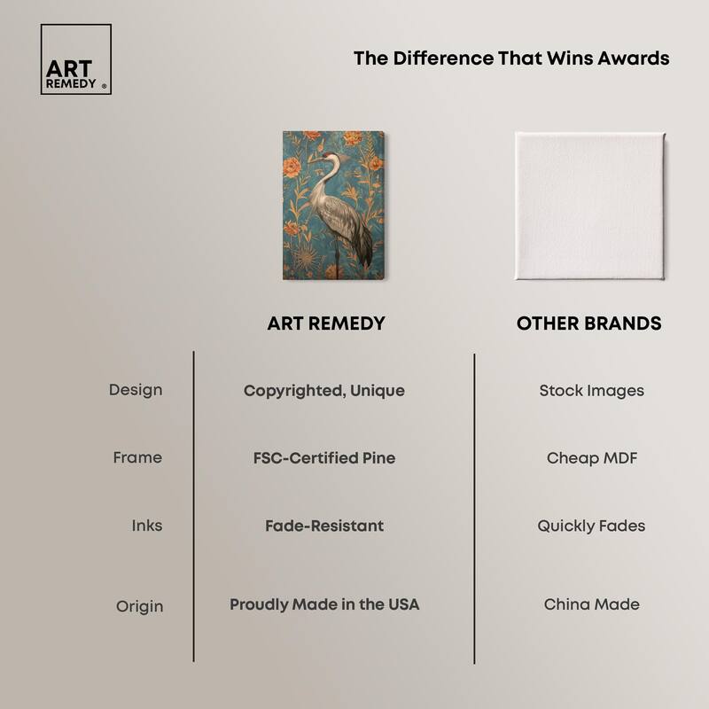 Graceful Grus Gaze Canvas by Art Remedy, Gallery Wrapped