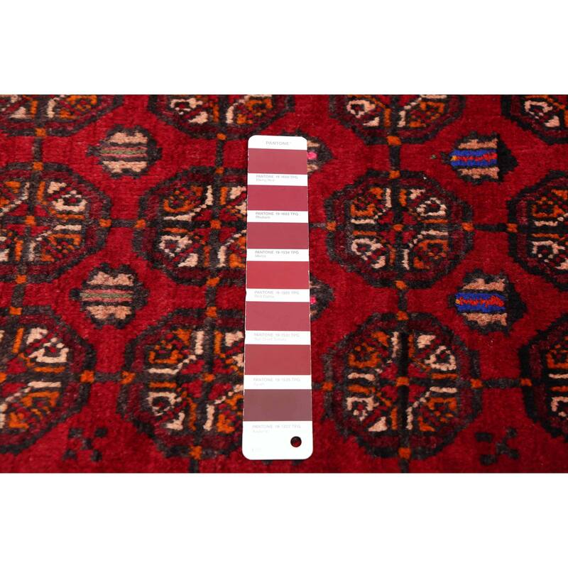 ECARPETGALLERY Hand-knotted Teimani Red Wool Rug - 3'5 x 6'5