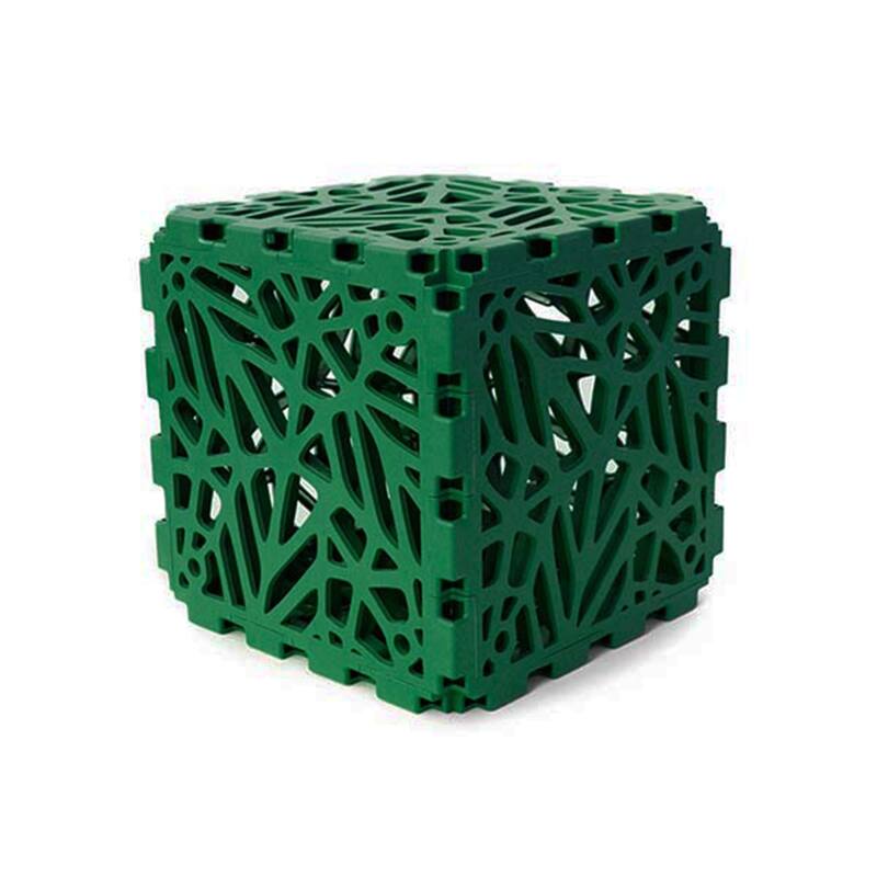 Bion Modular Cube – 10-Cube Set -  Solid Structural Blocks for Furniture & Décor|Green