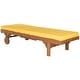 preview thumbnail 7 of 9, SAFAVIEH Outdoor Newport Solid Wood Chaise Lounge Chair with Side Table & Cushion - 27.6" W x 78.7" D x 14.2" H
