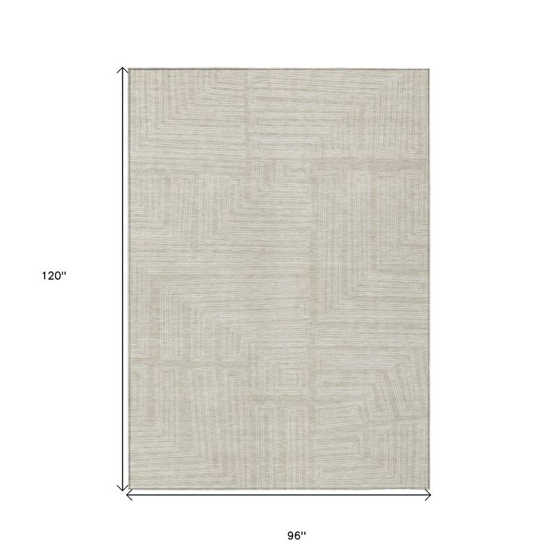 HomeRoots Geometric Transitional Rectangle Outdoor Rug