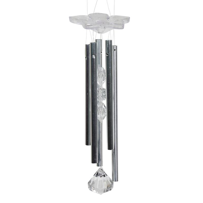Exhart Large Solar Acrylic Angel Wind Chime, 6.5 by 42 Inches