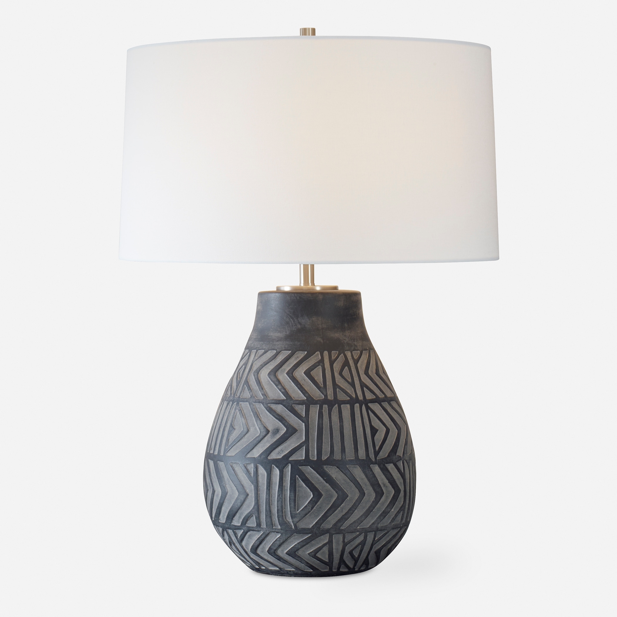 Uttermost Natchez Charcoal Table Lamp - 26.25