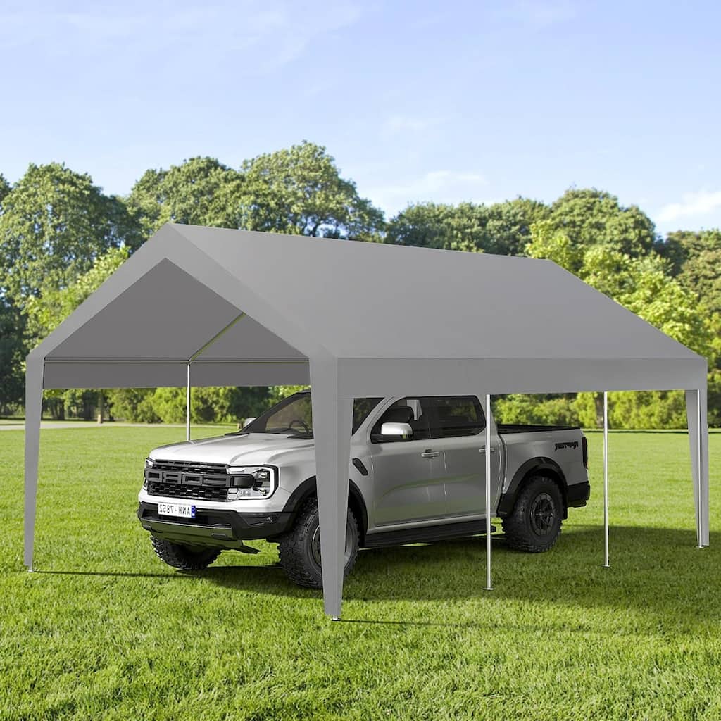 10'x20' Extra Large Heavy Duty Carport Portable Garage Shelter for Car, Truck, SUV - 10X20 Ft