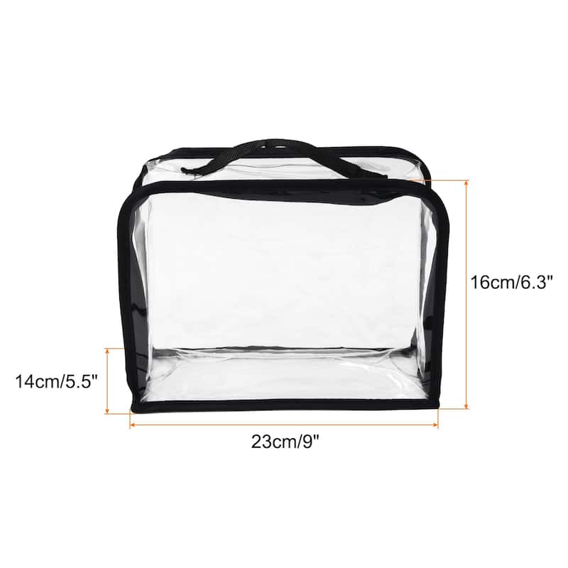 Handbag Dust Bags, PVC Clear Dustproof Purse Handbag Cover, Black